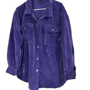 Wild Fable Purple corduroy Shacket